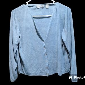 Hand Dyed Vintage 100% Silk Cardigan